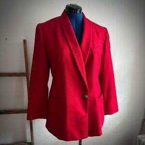 Georgio Saint Angelo Vintage Cherry Red Wool Blazer